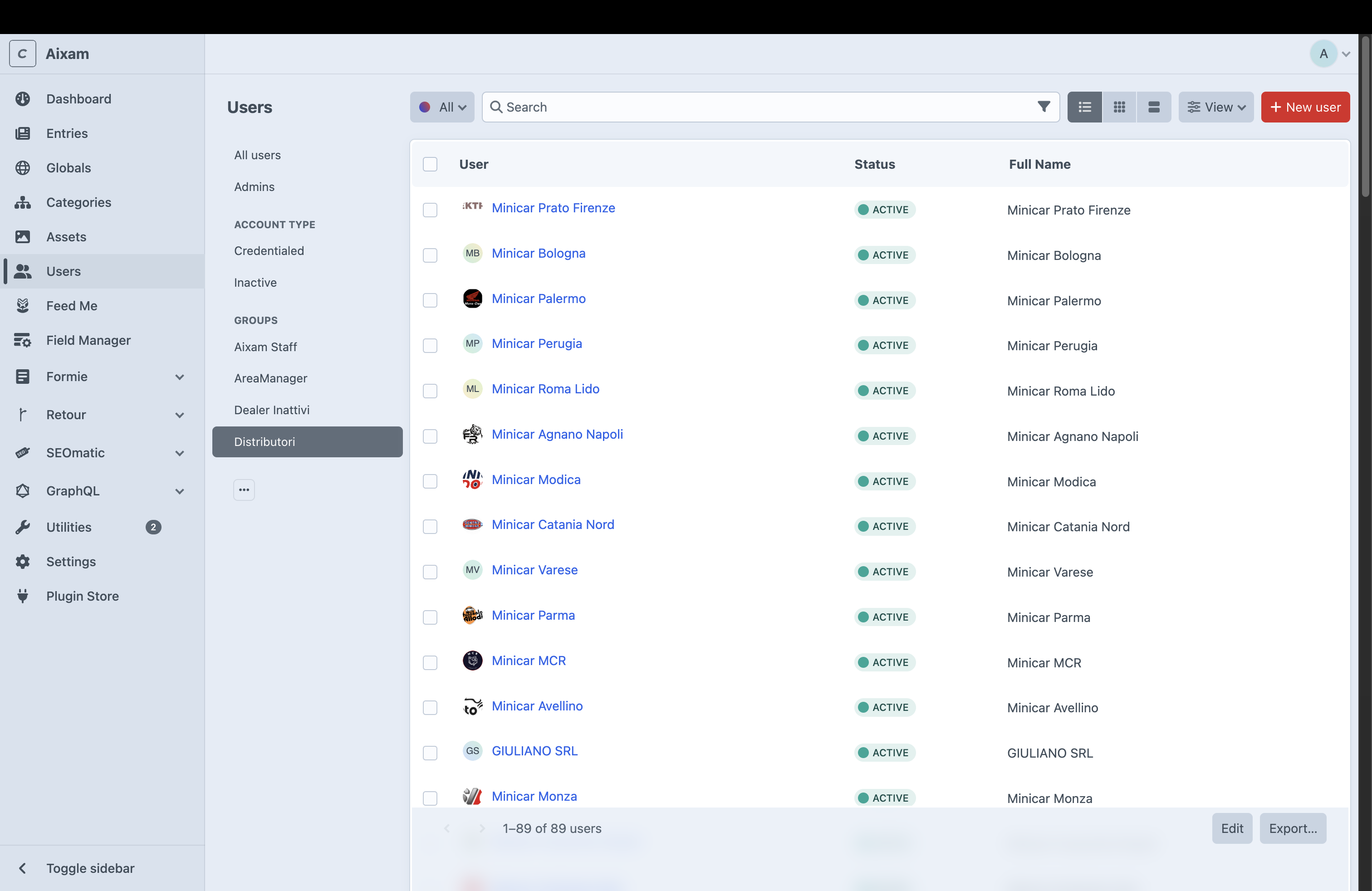 Multisite accounts